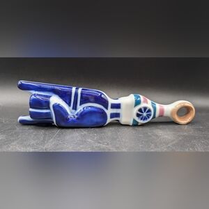 Sargadelos Porcelain Hand Amulet Ceramic Talisman Spain Figo No. 2, Love Protect